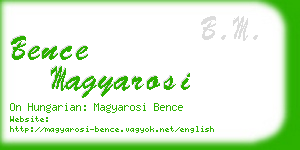 bence magyarosi business card